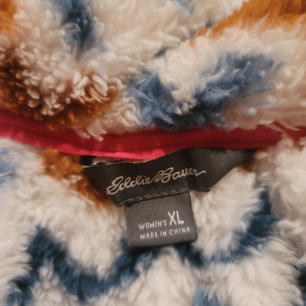 Eddie Bauer Southwestern Aztec 1/2 Zip Fleece Pullover Jacket Size XL 25x26 - Picture 3 of 3